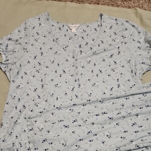 Laura Ashley Blue Floral Top